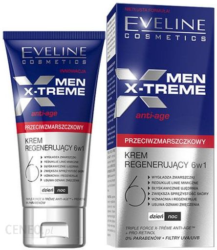  Eveline Men X-treme przeciwzmarszczkowy krem regenerujący 6w1 50ml