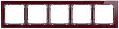 Karlik Ramka uniwersalna 5-krotna efekt szkła (ramka: bordowa; spód: grafitowy) Deco 14-11-DRS-5