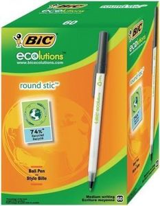 Bic Długopis ecolutions Round Stic czarny pudełko 60 sztuk