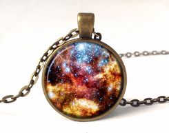 Nebula - foto medalion z łańcuszkiem