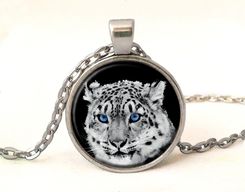 Tygrys - foto medalion z łańcuszkiem - dobre Medaliony handmade