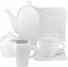 Ambition Komplet Deserowy Fala Na 6Os 23El Biały (61161) - Serwisy do kawy i herbaty