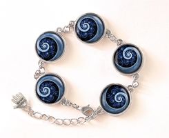 Niebieska spirala - bransoletka - Bransoletki handmade