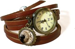 Dmuchawiec - zegarek/bransoletka na skórzanym pasku