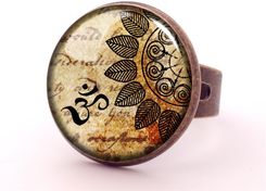 Mandala - pierścionek regulowany - Pierścionki handmade