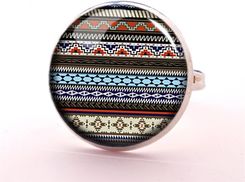 Aztecki pierścionek regulowany - Pierścionki handmade