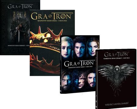 Gra O Tron Sezon 1 + 2 + 3 + 4 Pakiet (20Dvd) 
