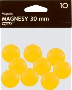 Grand Magnesy Do Tablic Okrągłe 20Mm Żółty /10Szt (Kwa115M) 