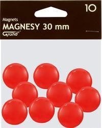 Grand Magnesy Do Tablic Okrągłe 30Mm Czerwone /10Szt (Kwa116B) 