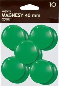 Grand Magnesy Do Tablic Okrągłe 40Mm Zielone /10Szt (Kwa117D) 