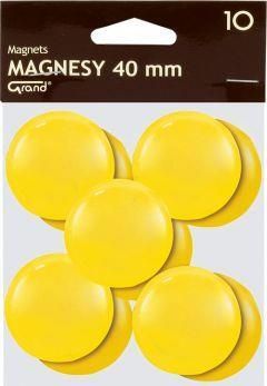 Grand Magnesy Do Tablic Okrągłe 40Mm Żółte /10Szt (Kwa117M) 