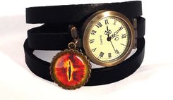 Oko Saurona - zegarek/bransoletka na skórzanym pasku