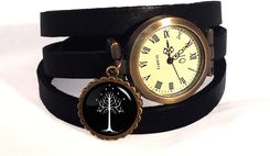 Drzewo Gondoru - zegarek/bransoletka na skórzanym pasku - Zegarki na rękę handmade