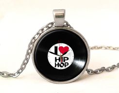 Hip-hop - foto medalion z łańcuszkiem