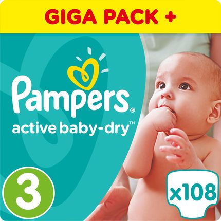 Pampers Active Baby-Dry rozmiar 3 (Midi), 108 pieluszek