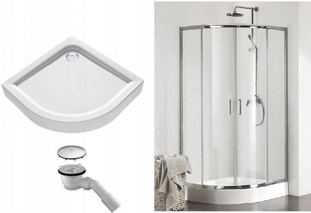 Kermi Cada Xs Kabina Prysznicowa Półokrągła 90Cm (Ckt5509020Vpk)  - zdjęcie 6