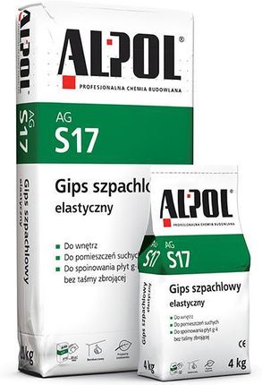 Alpol Gips szpachlowy AG S17 elastyczny 20 kg AGS17