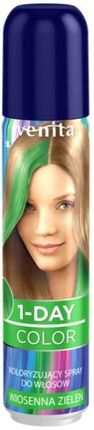 Venita 1-Day Color Spray Spray Do Koloryzacji Włosów Jednodniowy Wiosenna Zieleń 50ml