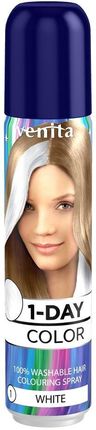 Venita 1-Day Color Spray Spray Do Koloryzacji Włosów Jednodniowy Śnieżna Biel 50ml
