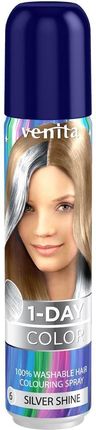 Venita 1-Day Color Spray Spray Do Koloryzacji Włosów Jednodniowy Srebrny Blask 50ml