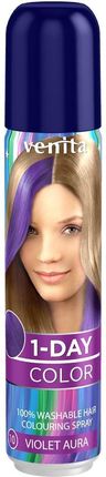 Venita 1-Day Color Spray Spray Do Koloryzacji Włosów Jednodniowy Fioletowa Aura 50ml