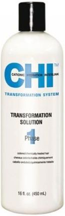Chi Transformation Solution System Phase 1 Trwała- Płyn Do Włosów Farbowanych Prostujący Niebieski 450ml