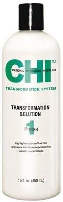 Chi Transformation Solution System Phase 1 Trwała- Płyn Do Włosów Porowatych I Delikatnych Prostujący Zielony 450ml