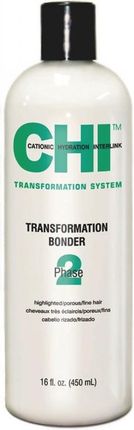 Chi Transformation Solution System Phase 2 Trwała- Płyn Do Włosów Porowatych I Delikatnych Prostujący Zielony 450ml