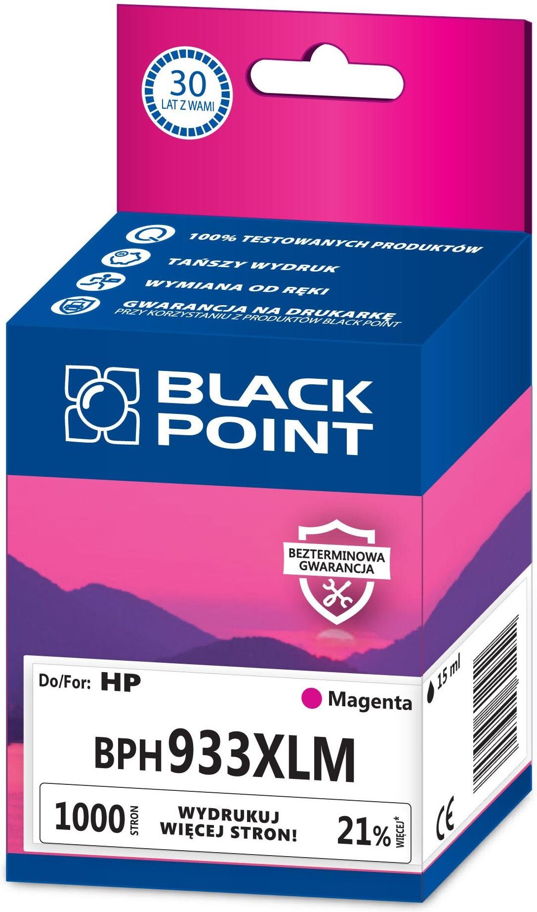 Tusz Black Point Zamiennik dla HP CN055AE (BPH933XLM) do drukarki