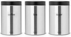 Zdjęcie Brabantia Zestaw 3 Pojemników Do Kawy, Herbaty, Cukru Stal Matowa Fpp - Brzeg