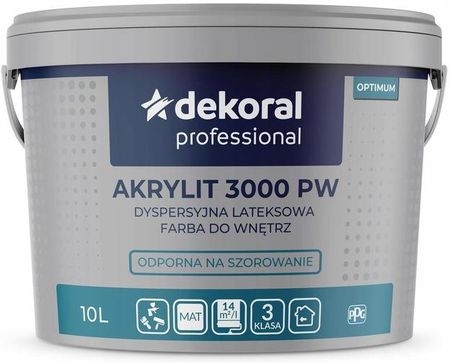 Dekoral Professional Akrylit 3000 Pw Biały 10L 