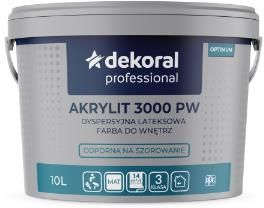 Dekoral Professional Lateksowa Farba Do Wnętrz Akrylit 3000 Pw Baza Zn 2,8L 