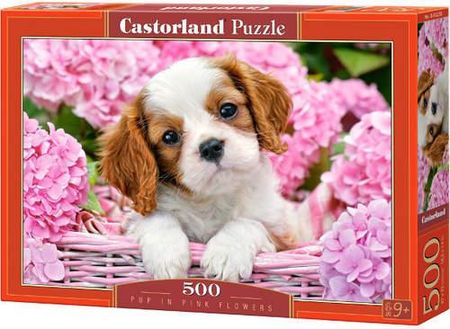Castor Castorland Pies w różowych kwiatach 500-el. 52233