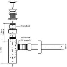 Zdjęcie Marmorin Półsyfon ze spustem KLIK-KLAK chrom ZCC - Lubliniec