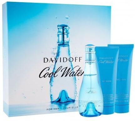 Davidoff Cool Water Woman woda toaletowa 100ml + mleczko do ciała 75ml + żel pod prysznic 75ml