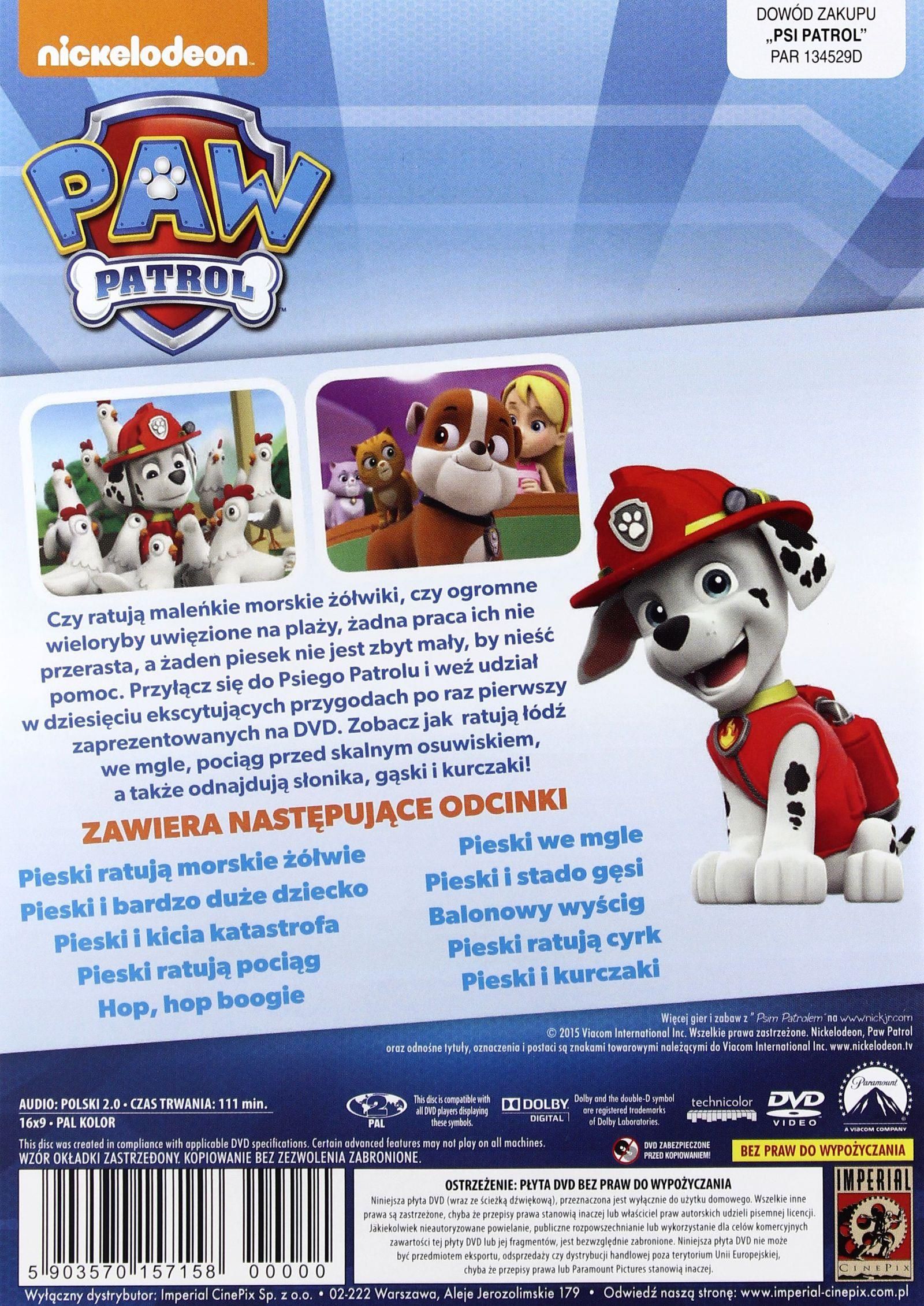 Psi patrol PAW (DVD) - zdjęcie 2 Psi patrol PAW (DVD)