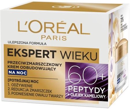 L’Oreal Paris Ekspert Wieku Przeciwzmarszczkowy odbudowujący 60+ na noc 50ml