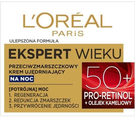 L’Oreal Paris Ekspert Wieku Przeciwzmarszczkowy ujędrniający 50+ na noc 50ml