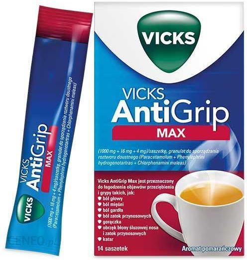  VICKS ANTIGRIP MAX Granulat na grypę i przeziębienie 14sasz.