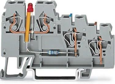 Wago Złączka 3-przewodowa do czujników z led szara 270-560/281-434