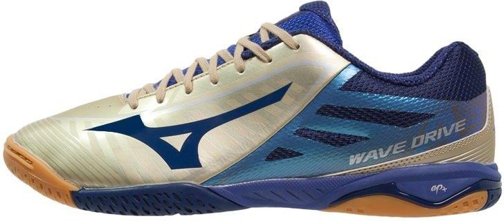 Mizuno WAVE DRIVE A3 Obuwie treningowe gold navy Ceny i opinie