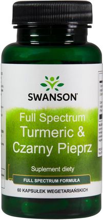 Swanson Full Spectrum Turmeric & Czarny Pieprz 60 kaps.