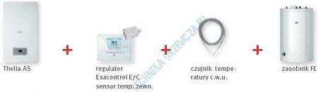 Saunier Duval Thelia Condens AS 18-A + FE200 NTC + Exacontrol E7C z sensorem 0010019419