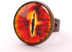 Oko Saurona - pierścionek regulowany - Pierścionki handmade