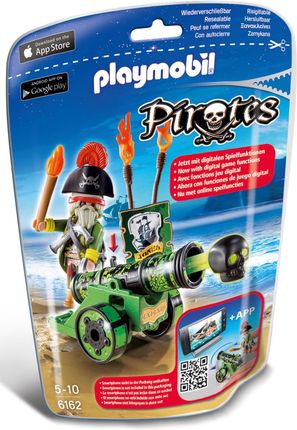 Playmobil Pirates Kapitan piratów z zieloną armatą 6162 