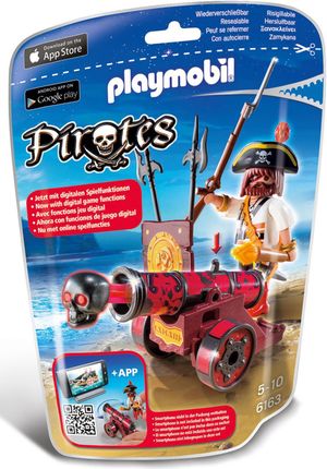 Playmobil 6163 Pirates Kapitan piratów z czerwoną armatą