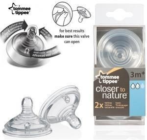 Tommee Tippee Smoczek Średni Przepływ 3M+ Z Zaworkiem TOMMEE TIPPEE SMOCZEK DO BUTELKI ŚREDNI 3M+ 1 szt