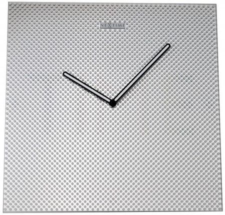NeXtime Zegar ścienny 'Mystery Time' srebrny 43x43cm 8165