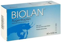 Biolan krople do oczu pipeta zawierająca pojedynczą dawkę 60X0.35 ml
