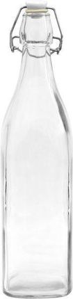 Butelka szklana z kapslem mechanicznym kwadratowa 1l, marki BIOWIN bhk1